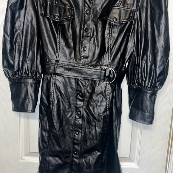 Fashion Nova Black Faux Leather Dress - Picture 4 of 9